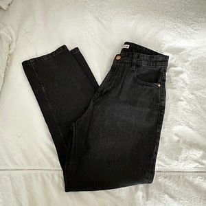 Zara high rise straight leg mom jeans